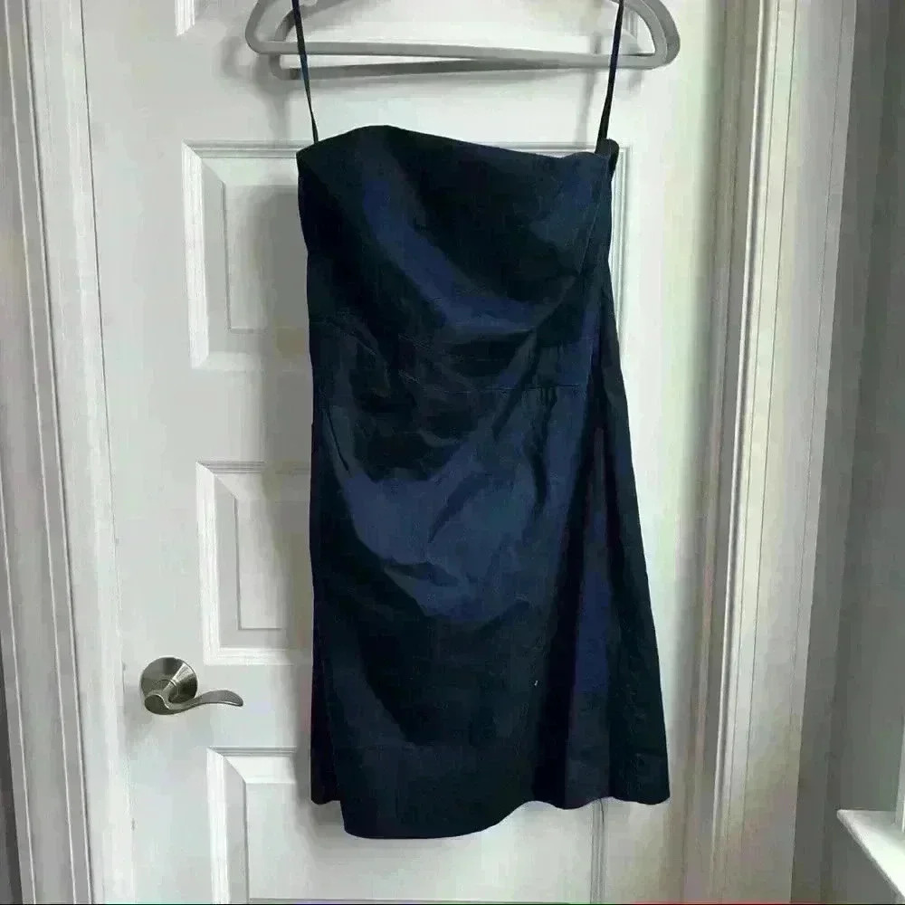 Michael Kors Navy Strapless Dress Size 14 NEW